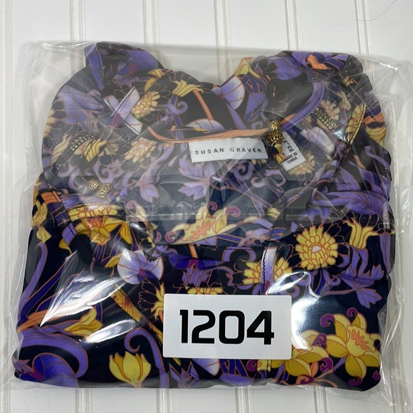 Susan Graver Liquid Knit Floral Tunic size L - Picture 12 of 12